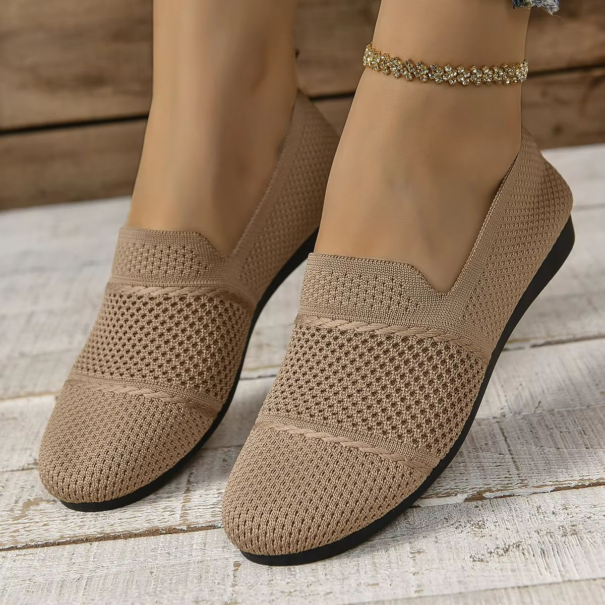 Summer Breeze Mesh Square Toe Flats  Breathable Hollow Out Womens Shoes For AllDay Comfort 1