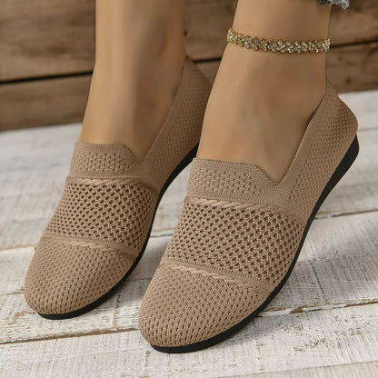 Summer Breeze Mesh Square Toe Flats  Breathable Hollow Out Womens Shoes For AllDay Comfort 1