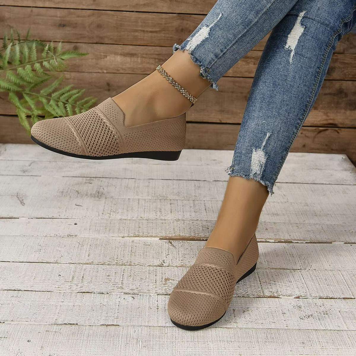 Summer Breeze Mesh Square Toe Flats  Breathable Hollow Out Womens Shoes For AllDay Comfort 4