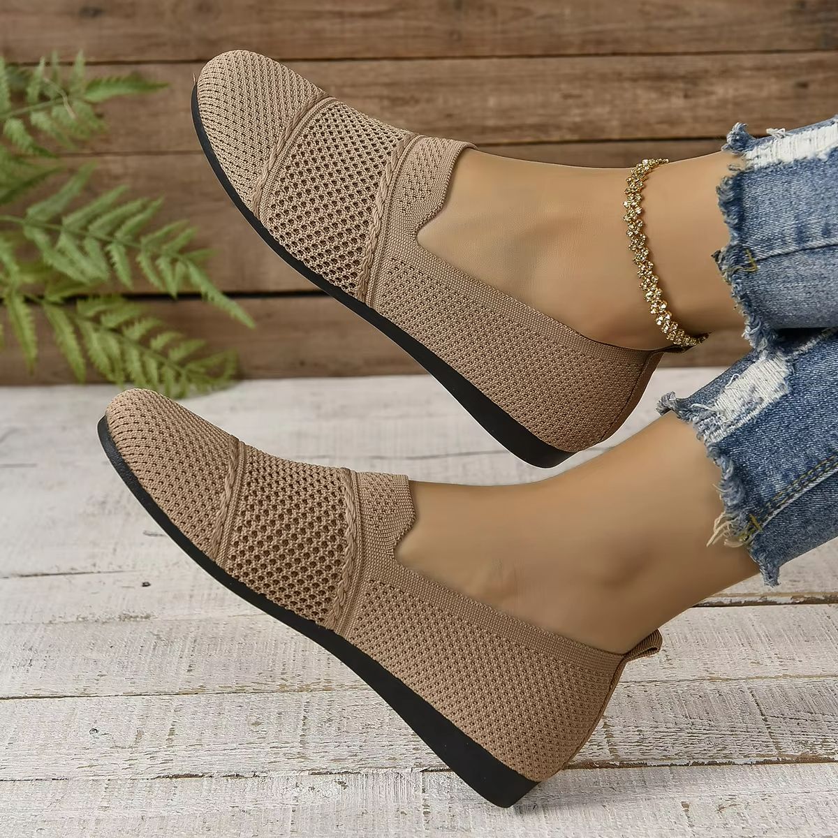 Summer Breeze Mesh Square Toe Flats  Breathable Hollow Out Womens Shoes For AllDay Comfort 5