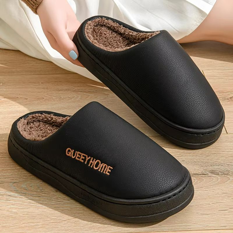 CozyDry Waterproof Cotton Slippers  AntiSlip ThickSoled Warm Winter Slippers 1