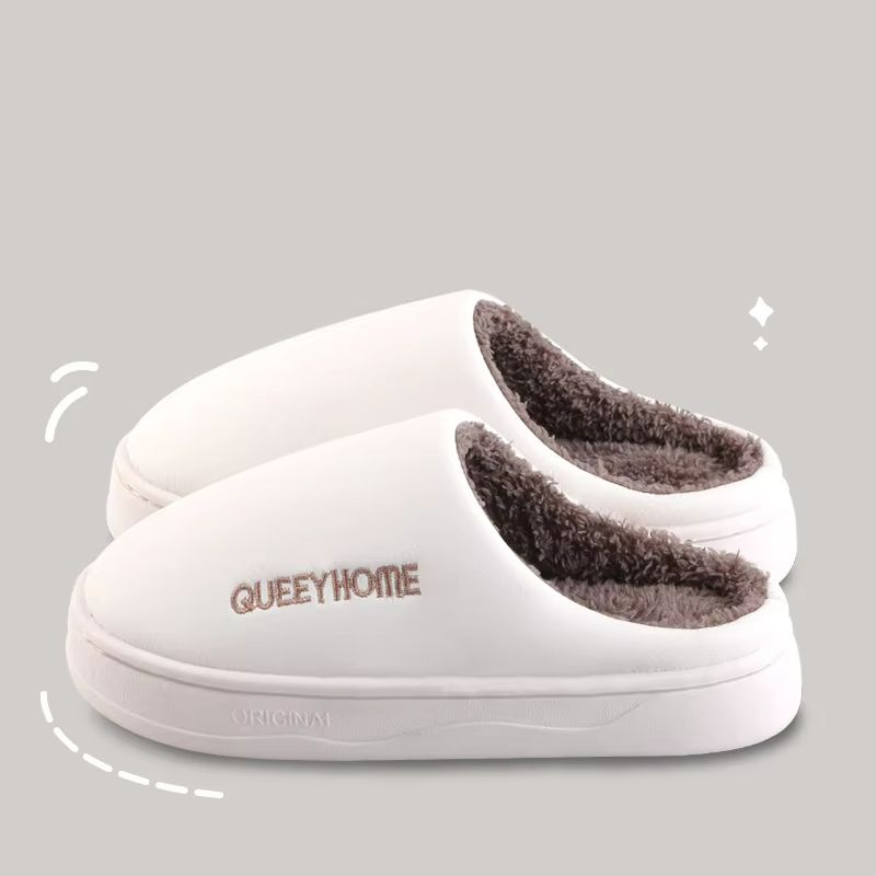 CozyDry Waterproof Cotton Slippers  AntiSlip ThickSoled Warm Winter Slippers 4