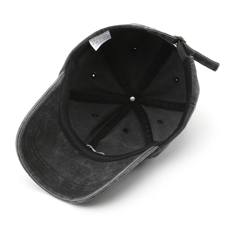 Unisex Retro Washed Cotton Cap, Mountain Embroidery Baseball Caps, Casual Summer Adjustable Outdoor Sports Trucker Hats