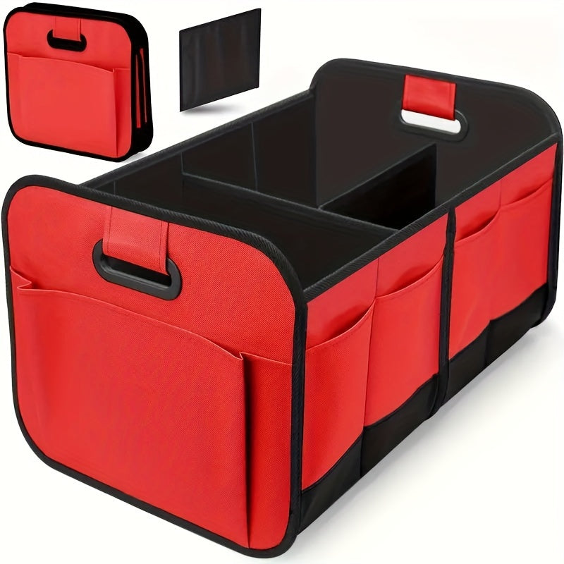 Spacious Foldable Car Trunk Organizer, Durable Oxford Cloth Storage Box for Road Trips, Travel & Daily Use