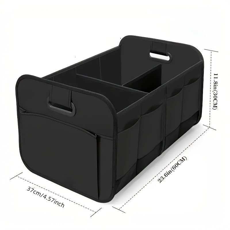 Spacious Foldable Car Trunk Organizer, Durable Oxford Cloth Storage Box for Road Trips, Travel & Daily Use