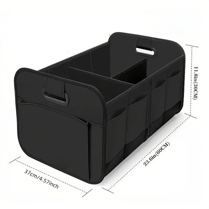 Spacious Foldable Car Trunk Organizer, Durable Oxford Cloth Storage Box for Road Trips, Travel & Daily Use