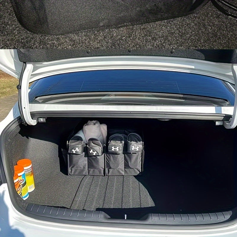 Spacious Foldable Car Trunk Organizer, Durable Oxford Cloth Storage Box for Road Trips, Travel & Daily Use
