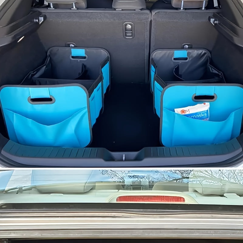 Spacious Foldable Car Trunk Organizer, Durable Oxford Cloth Storage Box for Road Trips, Travel & Daily Use
