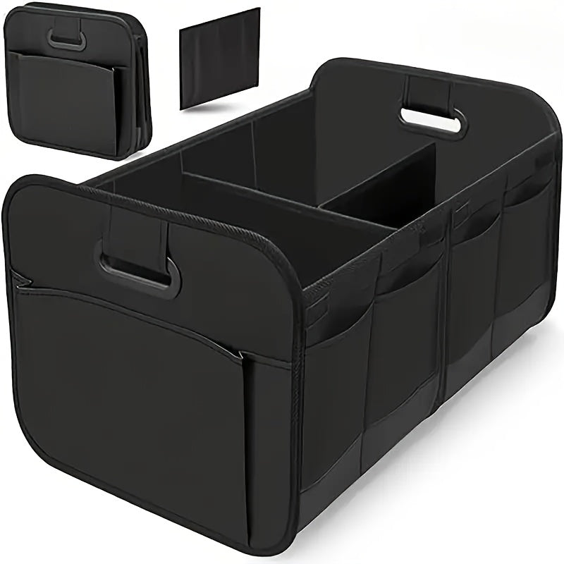 Spacious Foldable Car Trunk Organizer, Durable Oxford Cloth Storage Box for Road Trips, Travel & Daily Use