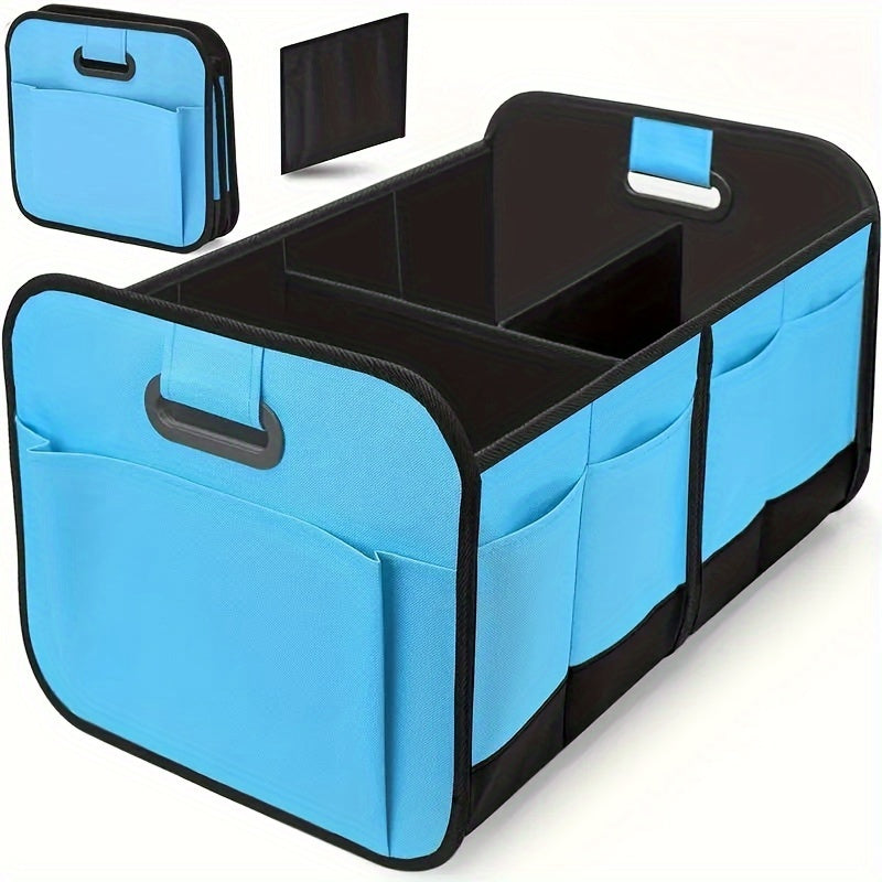 Spacious Foldable Car Trunk Organizer, Durable Oxford Cloth Storage Box for Road Trips, Travel & Daily Use