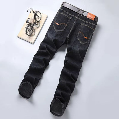 Mens Light Luxury Stretch Slim Fit Pants  Soft Business Casual Denim Trousers 4
