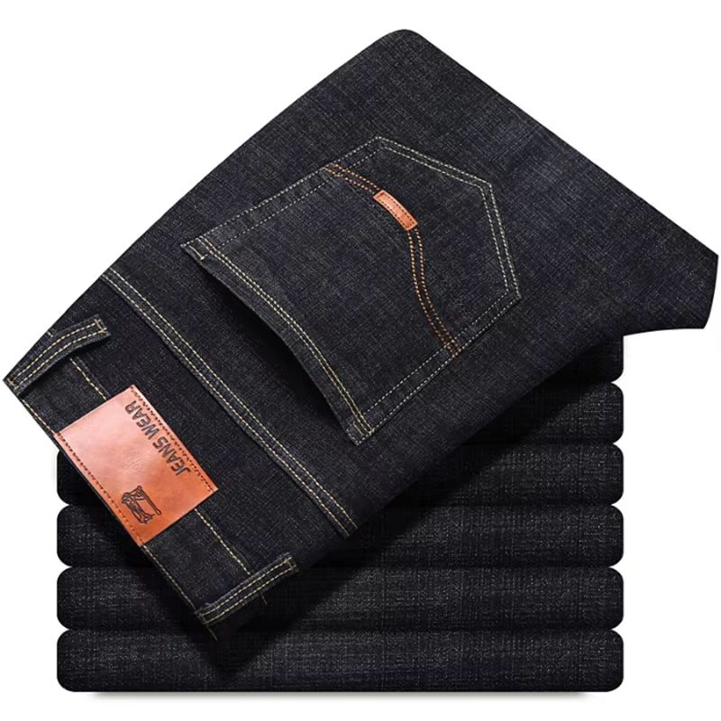 Mens Light Luxury Stretch Slim Fit Pants  Soft Business Casual Denim Trousers 7