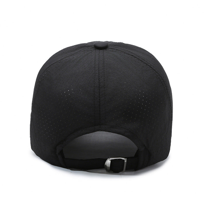 Sunscreen Breathable Quick Drying Solid Baseball Cap, Adjustable Outdoor Sports Hat for Cycling, Hiking, Fishing, Men