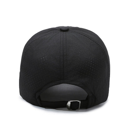 Sunscreen Breathable Quick Drying Solid Baseball Cap, Adjustable Outdoor Sports Hat for Cycling, Hiking, Fishing, Men