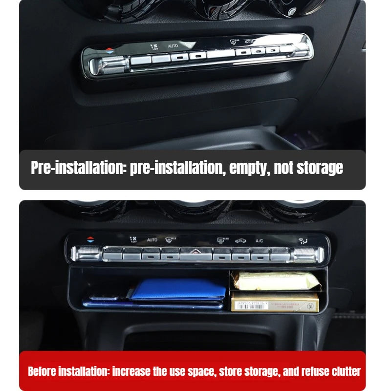 Premium Car Central Control Storage Box Trim for Mercedes Benz A/CLA/GLB/GLA Class, 2020-2023 Luxury Car Accessories