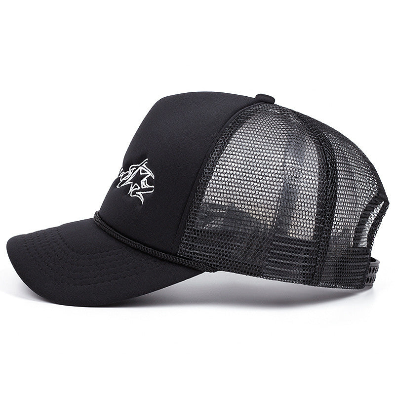 Best-Selling Embroidered Sun Hats, Versatile Breathable Baseball Caps, Couple Net Hats, Outdoor Adjustable Truck Hats