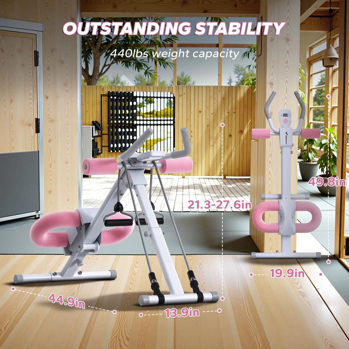 Adjustable Foldable Core Ab Trainer With Knee Support 7