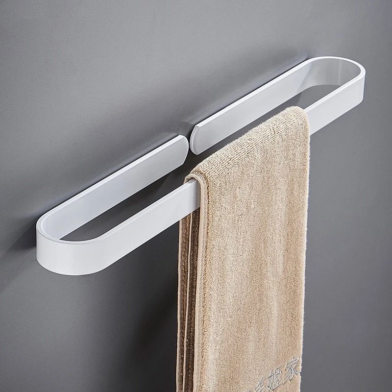 Nail Free Black Aluminum U Pattern Towel Rack 2