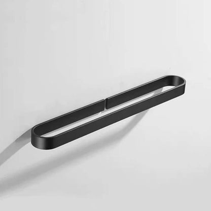 Nail Free Black Aluminum U Pattern Towel Rack 4