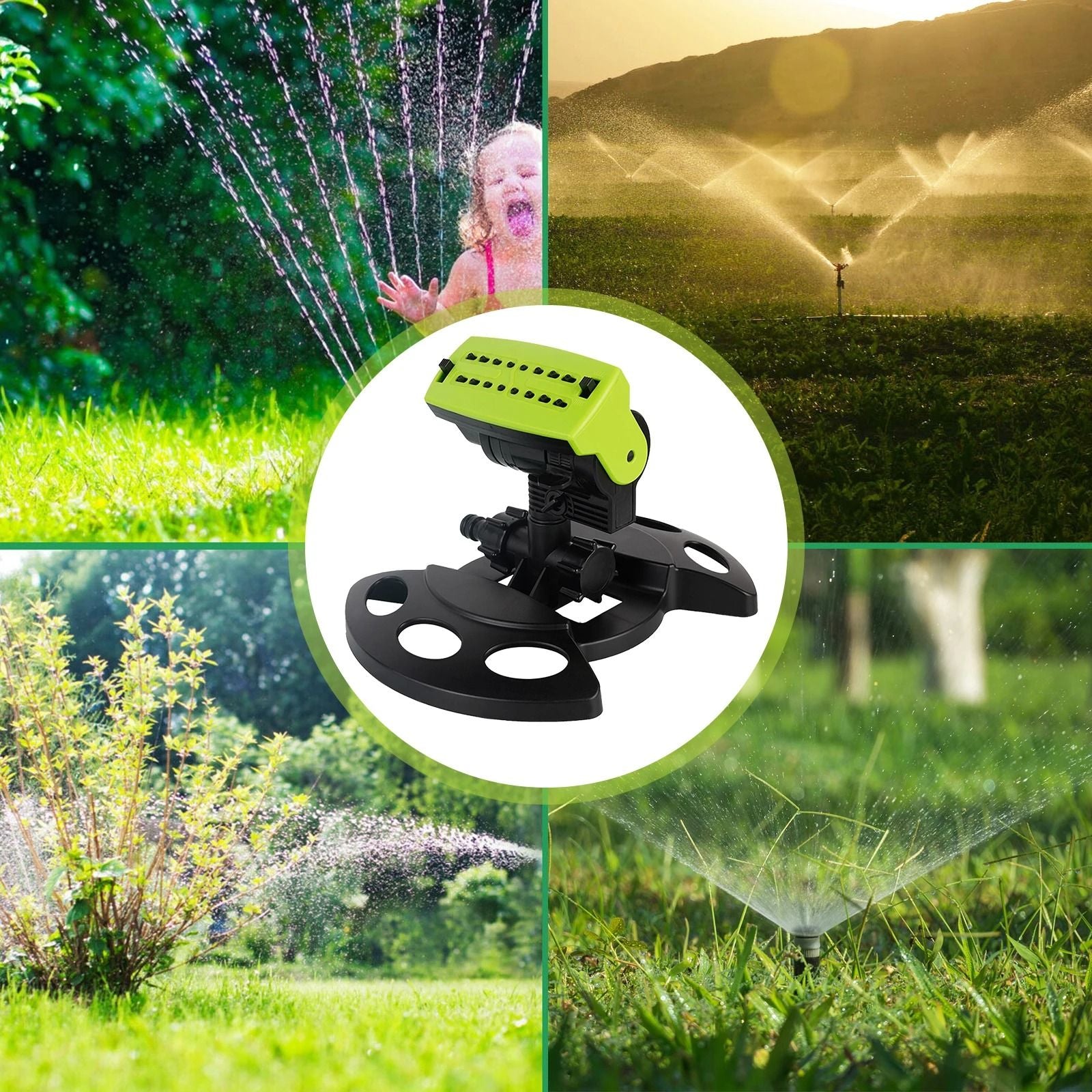 Garden Sprinkler 180 Degree Rotating Adjustable Lawn Water Sprayer 3