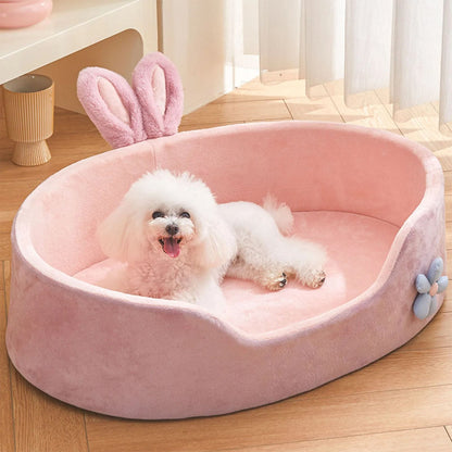Soft Detachable Pet Bed for Dogs and Cats – Washable, Comfortable, and Warm for All Seasons