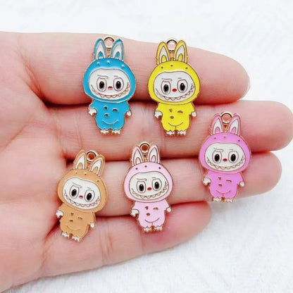 Cute Cartoon Rabbit Charms for Earrings Necklaces Bracelets and Keychains