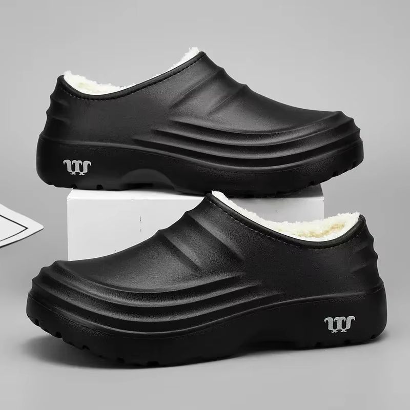 Men's Waterproof Winter Cotton Slippers – Warm, Slip-On Indoor & Outdoor Comfort