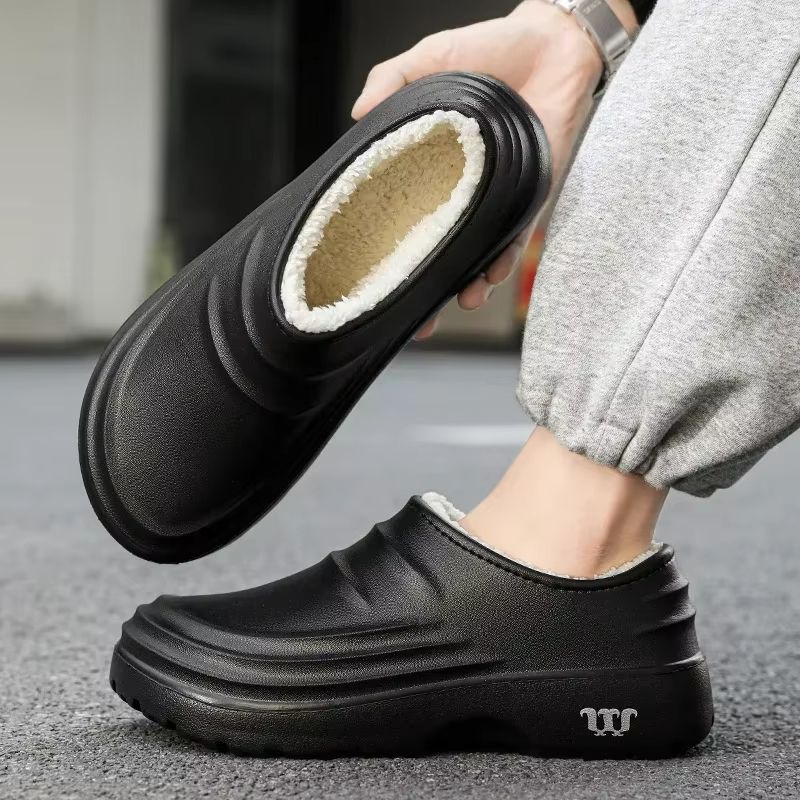 Mens Waterproof Winter Cotton Slippers  Warm SlipOn Indoor  Outdoor Comfort 2