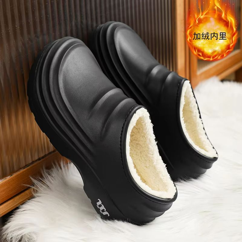Mens Waterproof Winter Cotton Slippers  Warm SlipOn Indoor  Outdoor Comfort 5