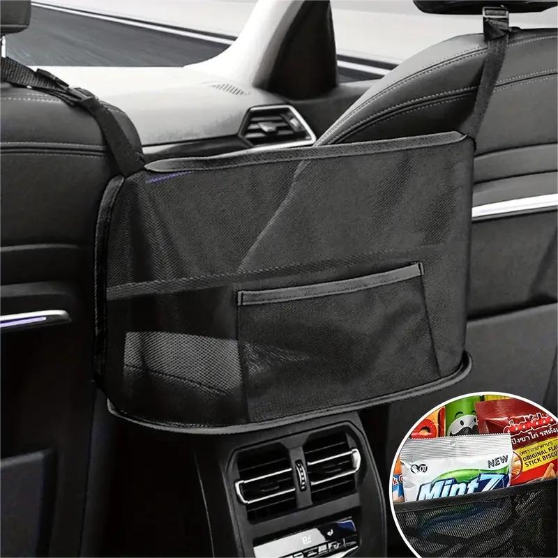 1pc Spacious Car Seat Mesh Bag For Dogs  Pets  Convenient Handbag Purse Clip Organizer With Back Se 1
