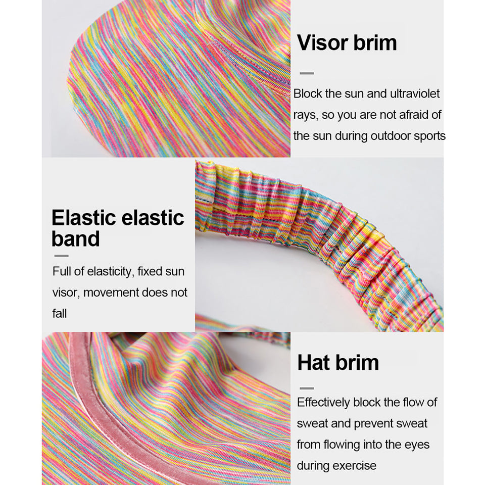 Unisex Sports Headband Hollow Hat, Summer Sunshade Sunscreen Breathable Sweatproof Cycling Running Baseball Cap Outdoor