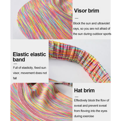 Unisex Sports Headband Hollow Hat, Summer Sunshade Sunscreen Breathable Sweatproof Cycling Running Baseball Cap Outdoor