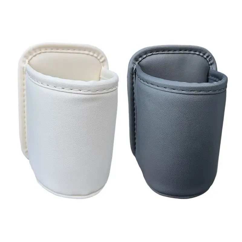 Leather Car Door Cup Holder, Automotive Drink Rack, Storage Bin Organizer for Back Seat Interior Accessories