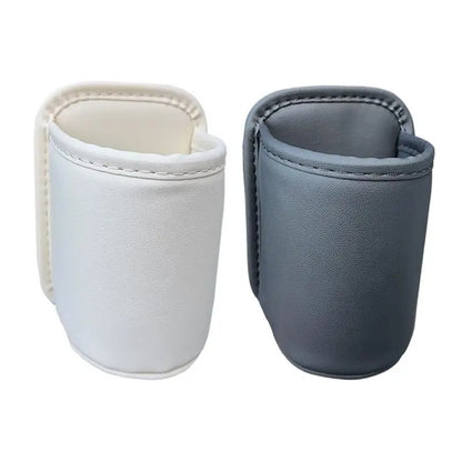 Leather Car Door Cup Holder, Automotive Drink Rack, Storage Bin Organizer for Back Seat Interior Accessories