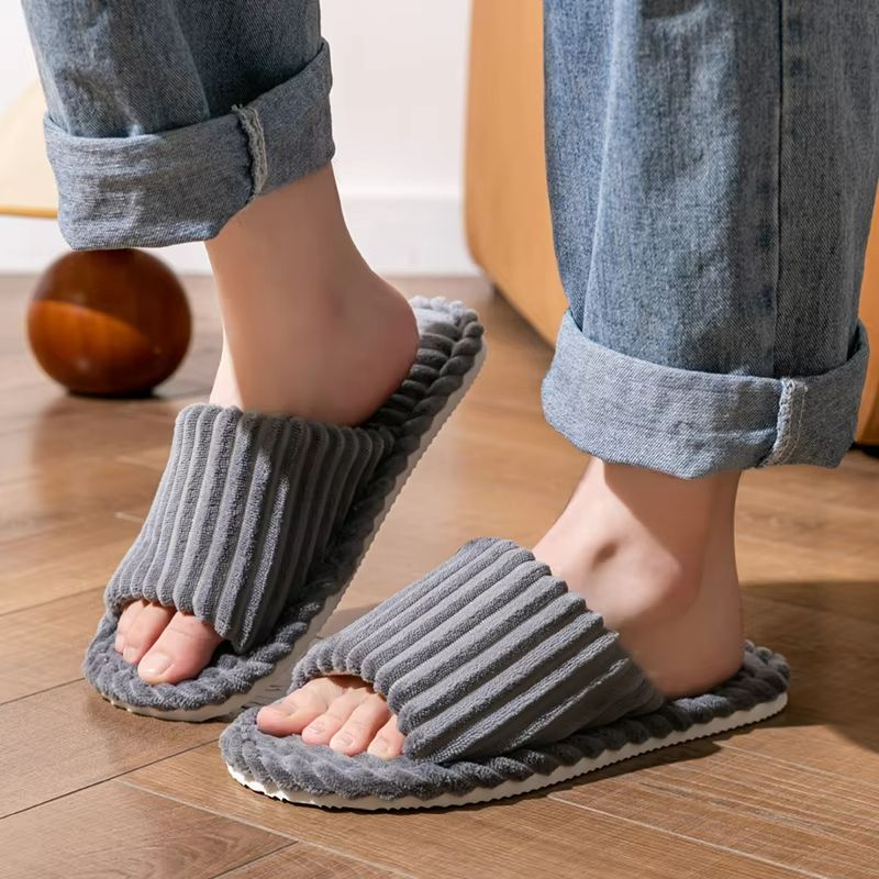 Mens OpenToe Indoor Slippers  Breathable AntiSlip Comfort For All Seasons 2