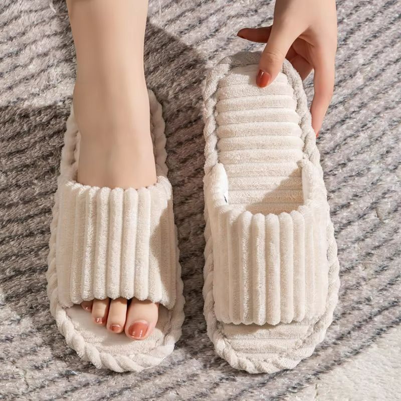 Mens OpenToe Indoor Slippers  Breathable AntiSlip Comfort For All Seasons 7
