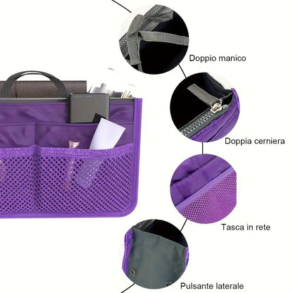 Multifunctional Double Zipper Large Capacity Storage Bag – Travel Makeup & Toiletry Organizer