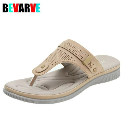Women's Wedge Flip Flops – Stylish Summer Beach Slippers with All-Day Comfort