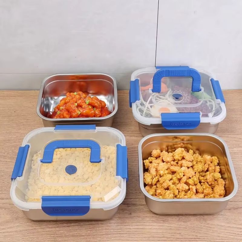 Stainless Steel Sealed Lunch  Storage Box  Portable FreshKeeping Container For Home Travel  Camping 4