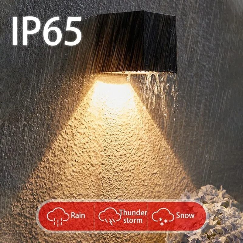 Solar LED Square Wall Lamp For Outdoor Garden And Balcony 3