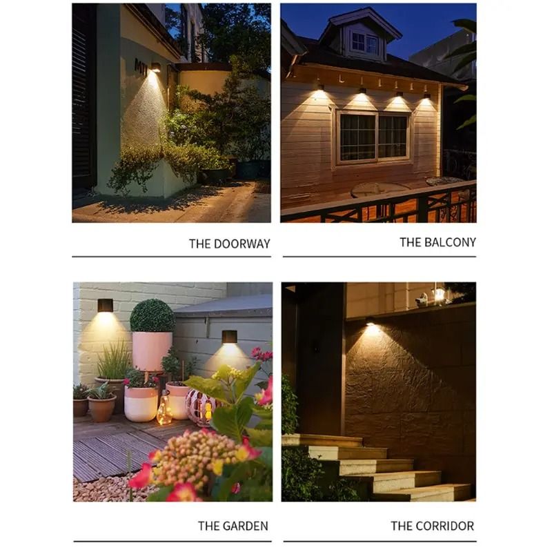 Solar LED Square Wall Lamp For Outdoor Garden And Balcony 4