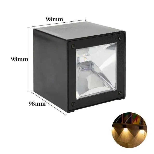Solar LED Square Wall Lamp For Outdoor Garden And Balcony 7