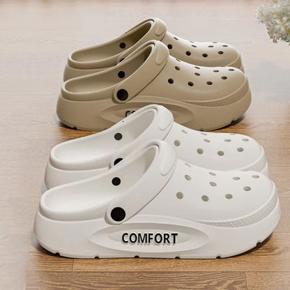 Unisex Summer Anti-Slip Covered Toe Slippers – Thick Bottom Indoor & Outdoor Casual Sandals