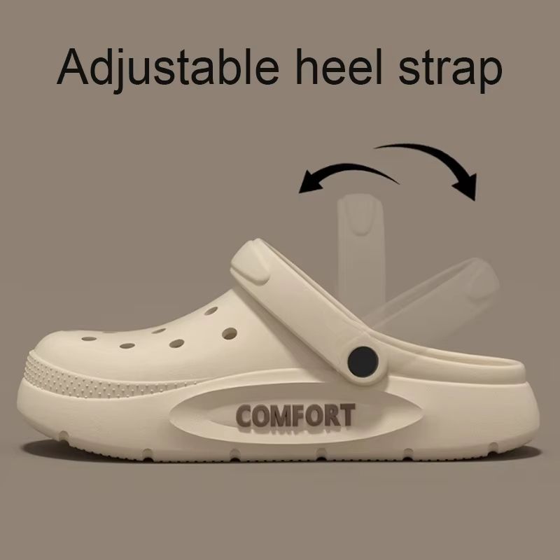 Unisex Summer AntiSlip Covered Toe Slippers  Thick Bottom Indoor  Outdoor Casual Sandals 1