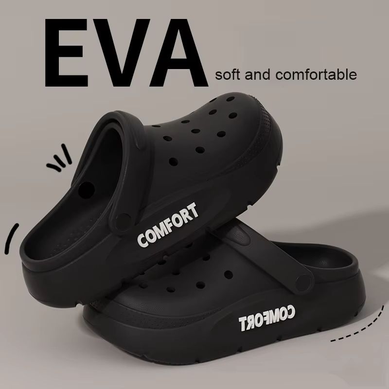 Unisex Summer AntiSlip Covered Toe Slippers  Thick Bottom Indoor  Outdoor Casual Sandals 3