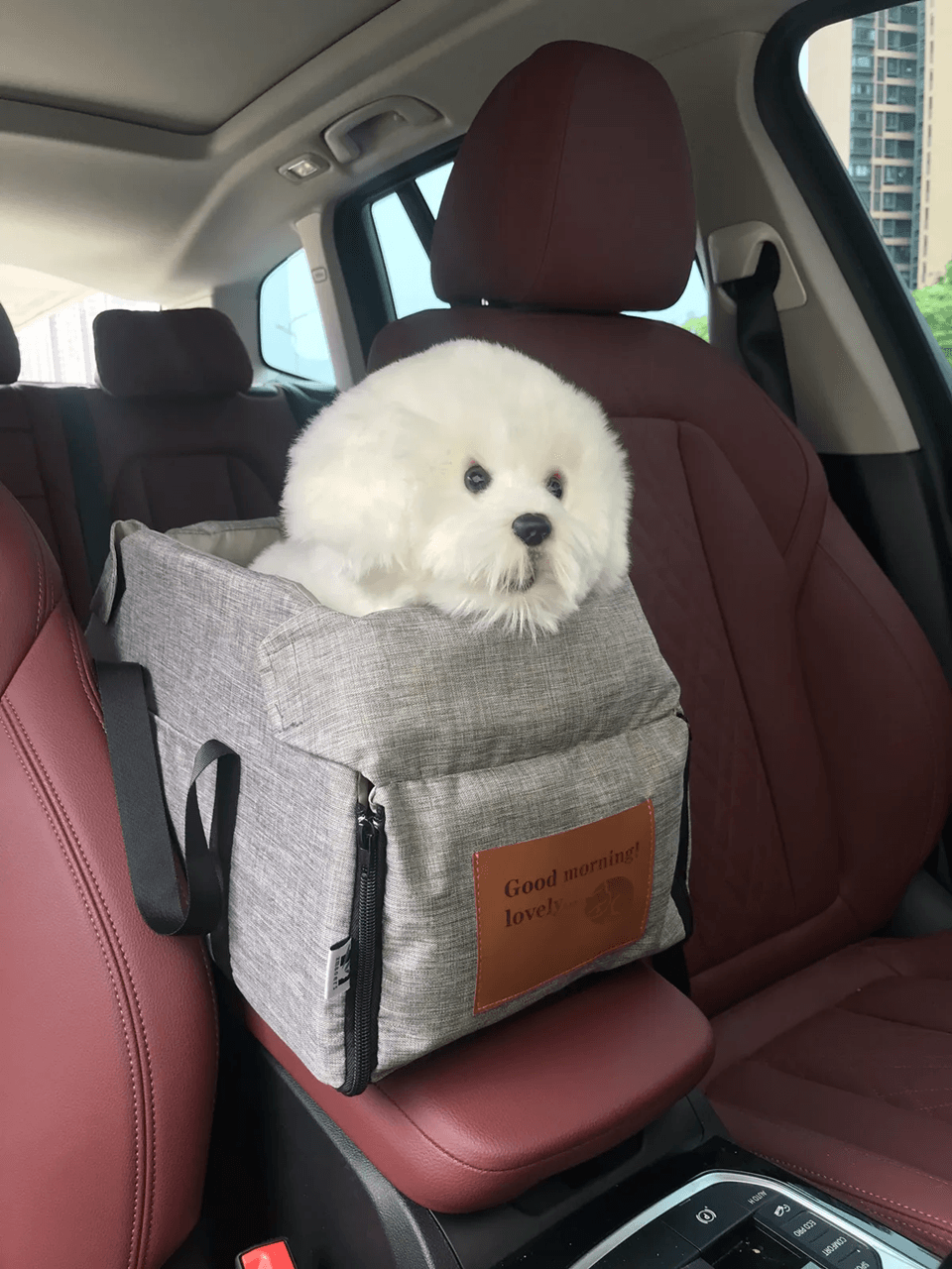 PawRide Portable Dog Car Seat Bed With Safety Harness 1