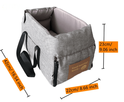 PawRide Portable Dog Car Seat Bed With Safety Harness 2