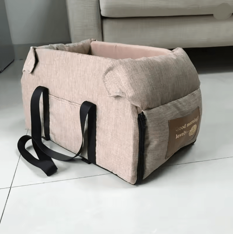 PawRide Portable Dog Car Seat Bed With Safety Harness 3
