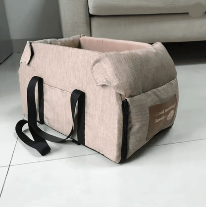 PawRide Portable Dog Car Seat Bed With Safety Harness 3