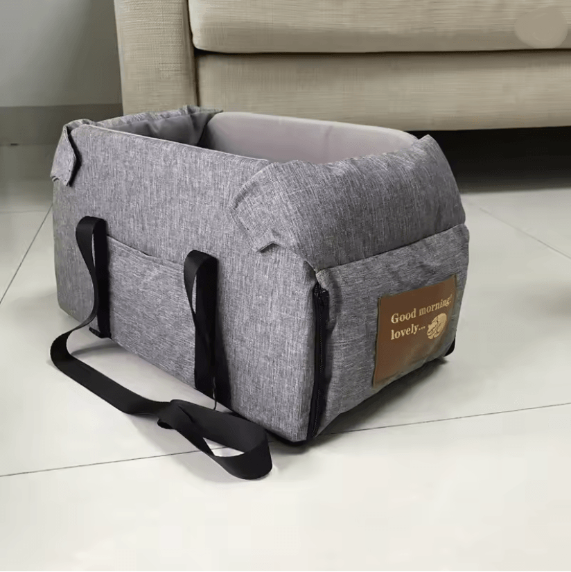 PawRide Portable Dog Car Seat Bed With Safety Harness 6